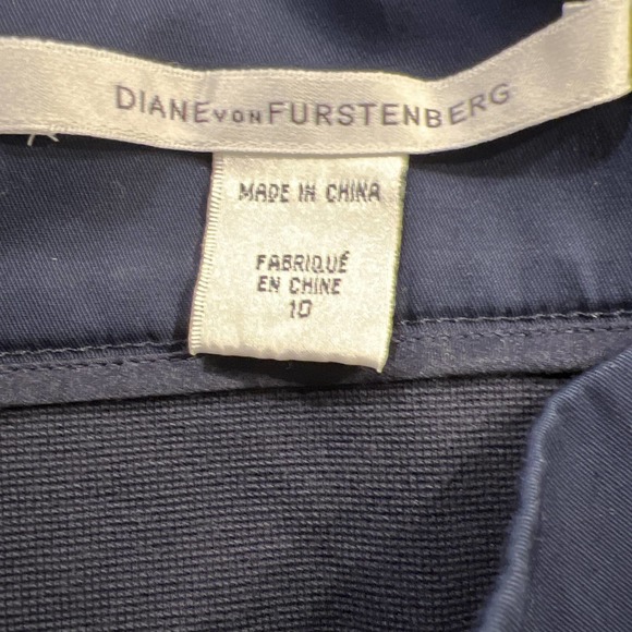 Diane Von Furstenberg Women's Business Pencil Mini‎ Skirt Blue Size 10 - Picture 3 of 3